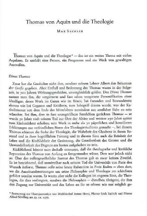 3-14 Thomas von Aquin und die Theologie