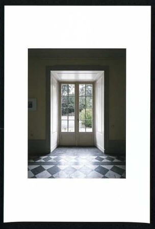 Landhaus Dr. Franz Oppenheim, Berlin-Wannsee: Innenansicht Terrassentür in ehem. Galerie, 2009
