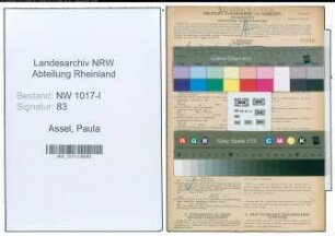 Entnazifizierung Paula Assel , geb. 20.06.1894 (Landwirtin)