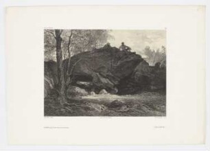 La Roche qui pleure (Souvenir de Fontainebleau.)