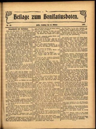 Zweite Ausgabe vom Sonntag, den 27. Oktober 1907.