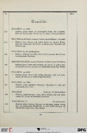 Gemälde (Nr. 682-742)