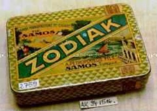 Blechdose für 20 Stück Zigaretten "ZODIAK"