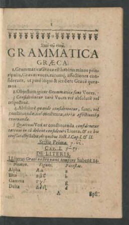 Grammatica Graeca.