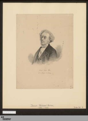 [Bildnis Christian Ferdinand Baur] : Ferdinand Christian Baur, Dr. u. Professor der Theologie