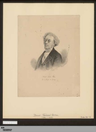 [Bildnis Christian Ferdinand Baur] : Ferdinand Christian Baur, Dr. u. Professor der Theologie