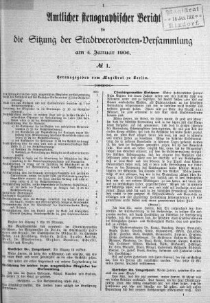 No. 1, 4. Januar 1906