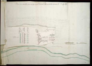 WHK 40 Hessische Revüen und Manöver: Plan und Disposition der Manöver des hanauischen Regiments bei Hanau, Mai 1773