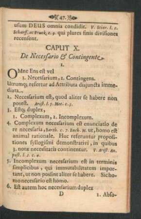 Caput X. De Necessario & Contingente.