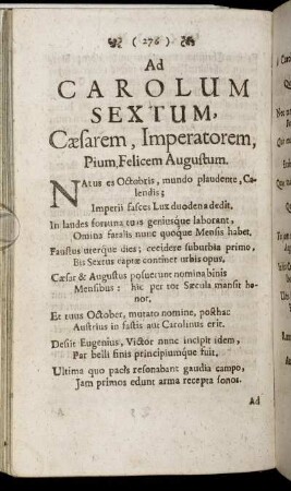 Ad Carolum Sextum,