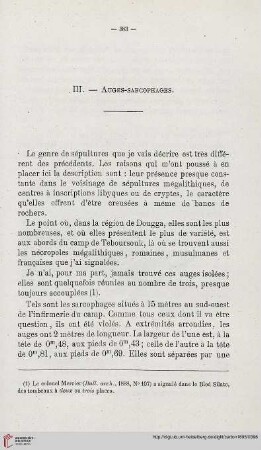 IV. Considérations générales sur les sepultures