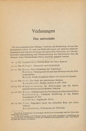 20-48, Vorlesungen