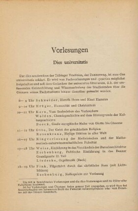 20-48, Vorlesungen