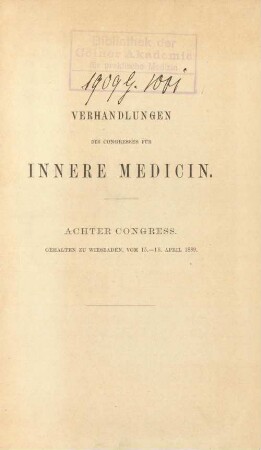 8: Wiesbaden, 15. - 18. April 1889