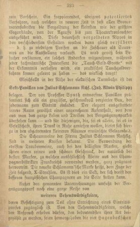 Sekt-Pavillon von Julius Schlomann Nchf. (Inh. Alwin Philipp)