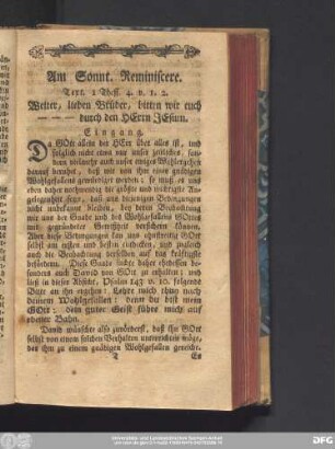 Am Sonnt. Reminiscere. Text. 1 Thess. 4. v. 1. 2.