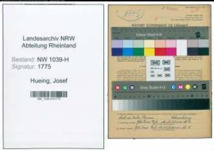 Entnazifizierung Josef Hueing , geb. 29.03.1906 (Maler)