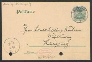 Brief an Lauterbach & Kuhn  : 21.09.1905