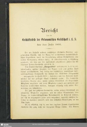 Bericht über die Geschäftsstelle der Oekonomischen Gesellschaft i. K. S. für das Jahr 1893