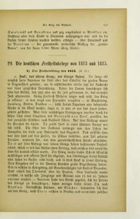 29. Die deutschen Freiheitskriege von 1813 und 1815