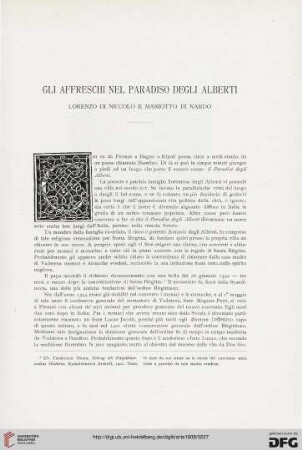 11: Gli affreschi nel paradiso degli Alberti : Lorenzo di Niccolò e Mariotto di Nardo