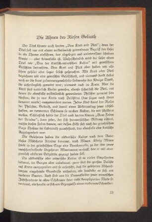 Die Ahnen des Riesen Goliath