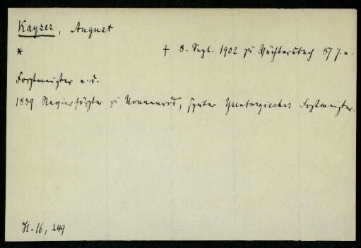 Kayser, August