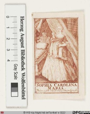 Bildnis Sophie Caroline Marie, Markgräfin von Brandenburg-Bayreuth, geb. Prinzessin von Braunschweig
