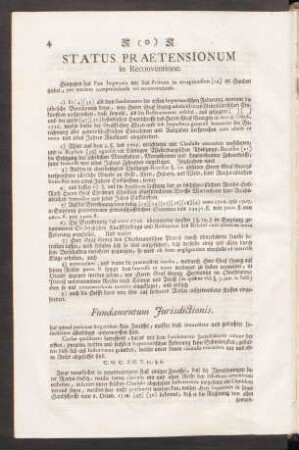 Status Praetensionum in Reconventione.