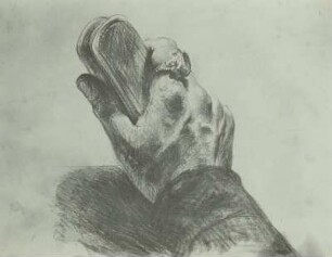 Hand mit Tabaksdose