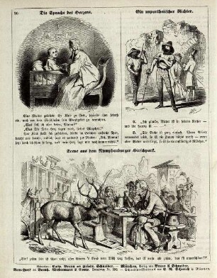 "Die Sprache des Herzens" "Ein unpartheiischer Richter" "Scene aus dem Nymphenburger Hirschpark"