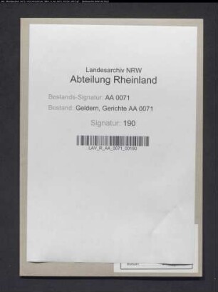 Protokoll eines Verhörs verdächtiger (aus dem kölnischen Sauerland stammender) Personen wegen eines Kirchendiebstahls in Wachtendonk