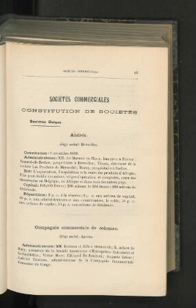 Sociétés Commerciales.
