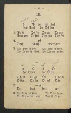 III. [Die Großbuchstaben in Schreib- und Druckschrift und die Mitlauthäufung (Schreibschwierigkeit)]