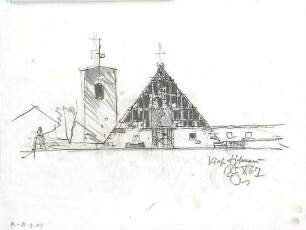 Gsaenger, Gustav; Eichenau (Bayern); Freizeitkirche, Projekt Jugendheim - Studie