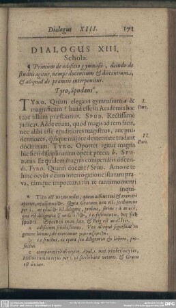 Dialogus XIII. Schola