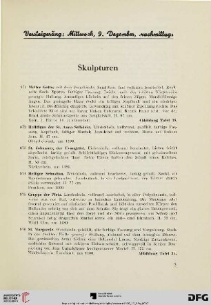 Skulpturen (Nr. 871-927)