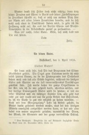 An seinen Vater. Düsseldorf, den 3. April 1835
