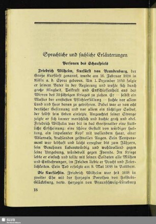 Sprachliche und sachliche Erläuterungen