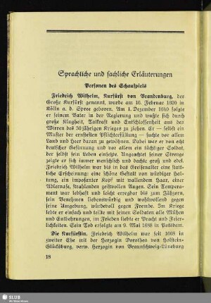 Sprachliche und sachliche Erläuterungen