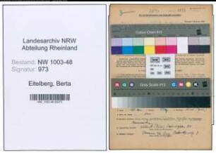 Entnazifizierung Berta Eitelberg , geb. 02.06.1903 (Sekretaerin)