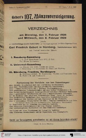 Verzeichnis