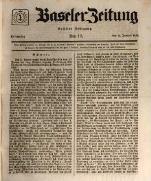 Basler Zeitung. 6, 6. 1836