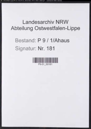 Sterberegister Standesamt Ahaus