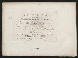 Sonata pour deux clavecin ou forte piano