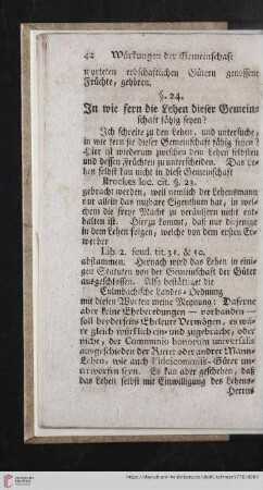 § 24. In wie fern die Leben dieser Gemeinschaft fähig seyen?