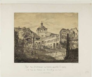 Heidelberger Schlosshof gegen den Eingang gesehen