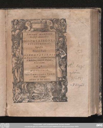 Jacobi Martini Profess. Academici Disputationes Apologētikai, Oppositae Primae Parti Disputationis de Persona, Adami Goslavi[i] a Bebelno, Nobilis Poloni, Photiniani