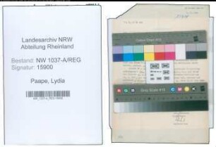 Entnazifizierung Lydia Paape , geb. 29.09.1905 (Lehrerin)