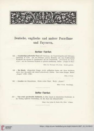 Berlinder Fabrikat (Nr. 142 - 144)